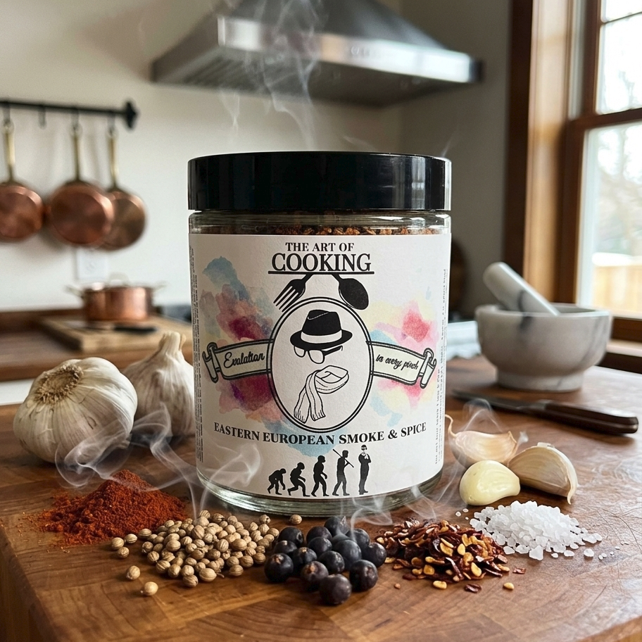 Jar of 'The Art of Cooking' Eastern European Smoke & Spice from Funky Fishmonger and Forktap.com
