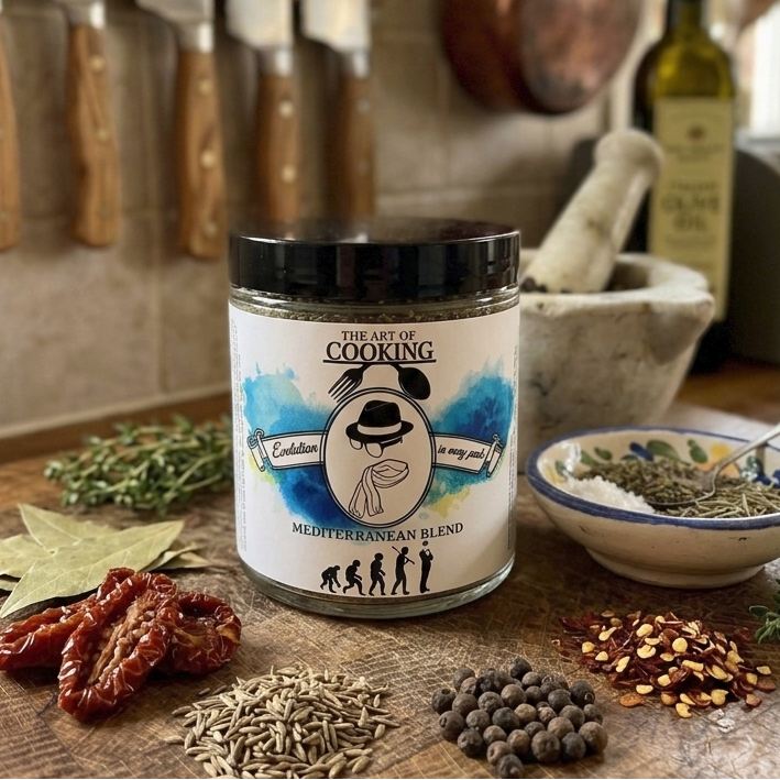 Mediterranean Blend of spices from Funky FIshmonger and ForkTap.com