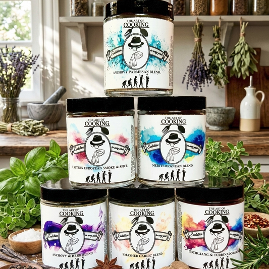 The Art of Cooking spices 6 jar set from Funky Fishmonger and Forktap.com