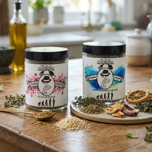 Mediterranean combo of za'atar and herb blend from Fonky Fishmonger and Forktap.com